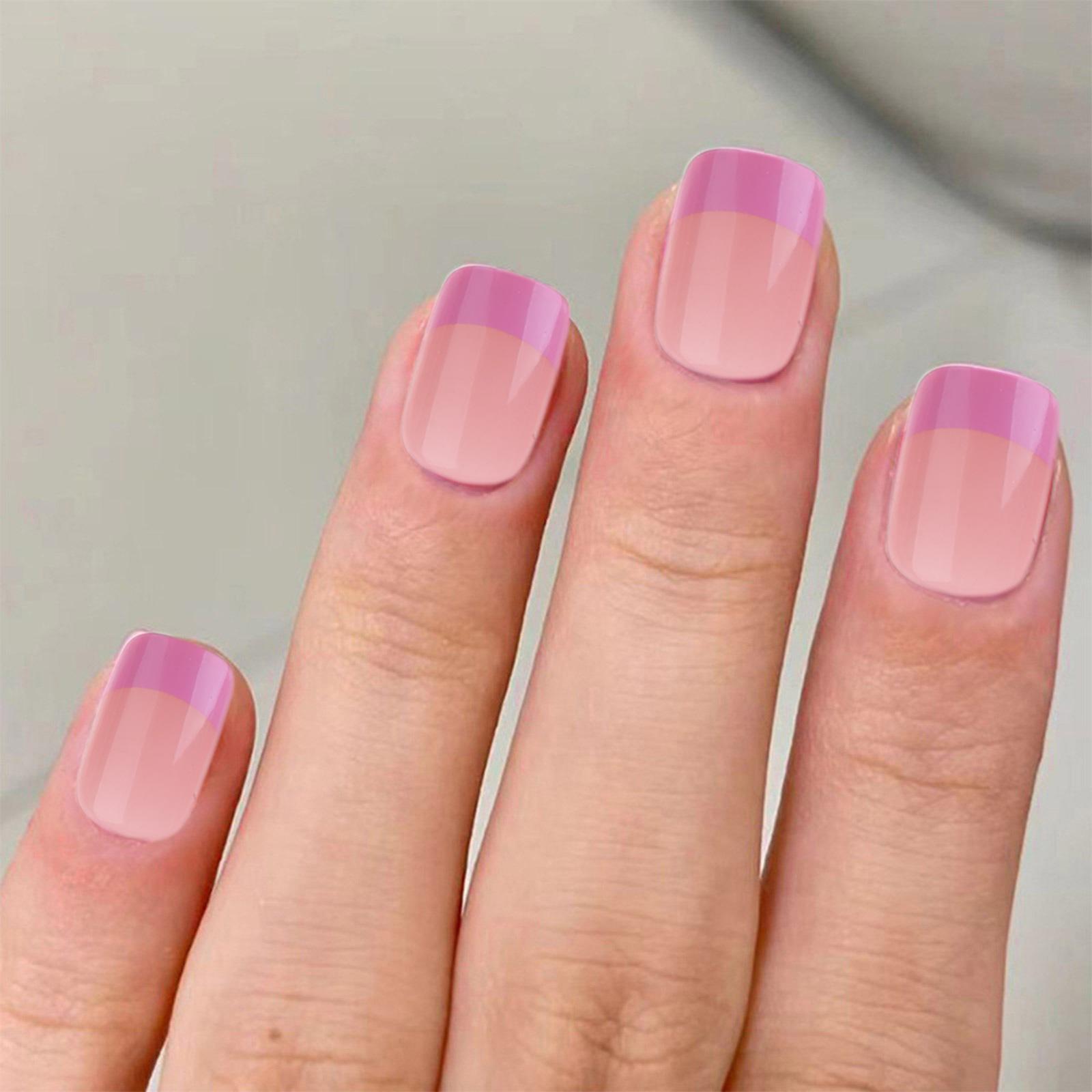 

Короткие квадратные накладные ногти, накладные ногти, глянцевые акриловые искусственные ногти, накладные ногти для женщин, 24 шт., накладные ногти