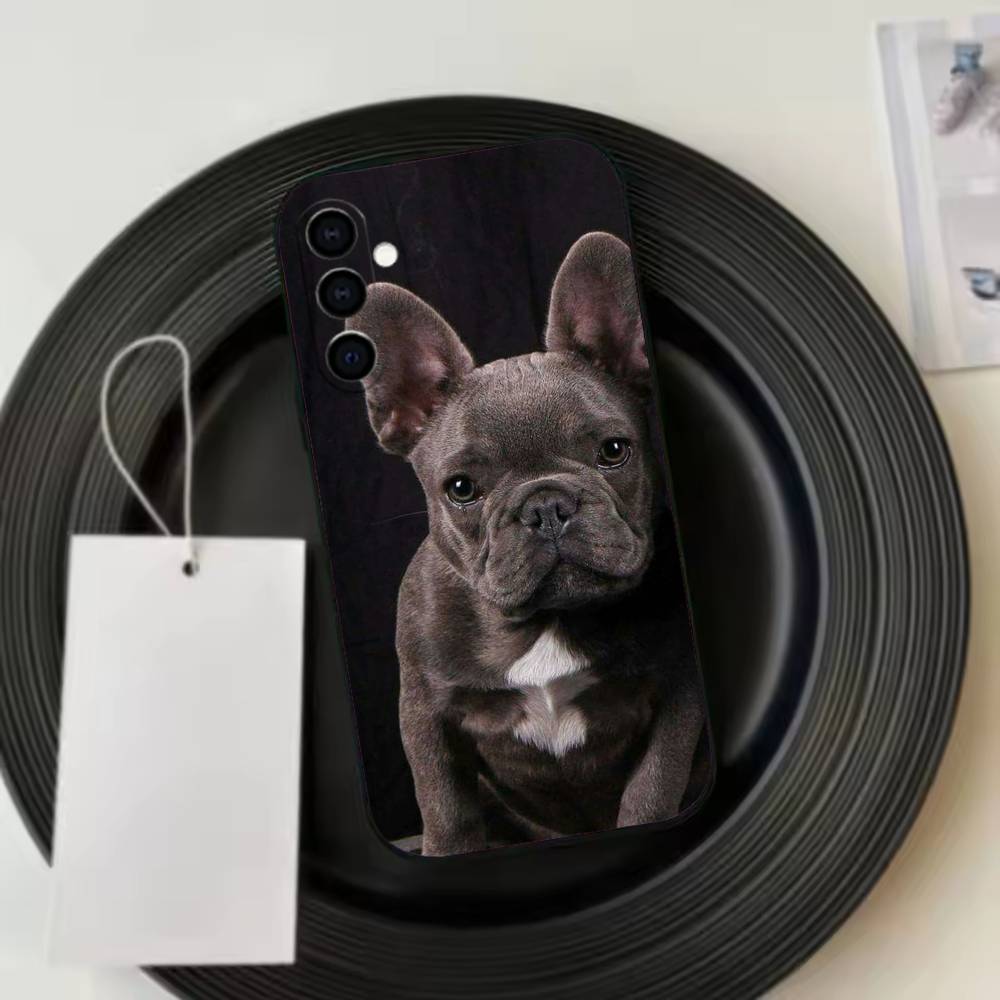 French Bulldog Dog Pet  Phone Case For Samsung Galaxy A73,A72,A71,A70,A53,A52,A51,Soft Silicone Black Cover