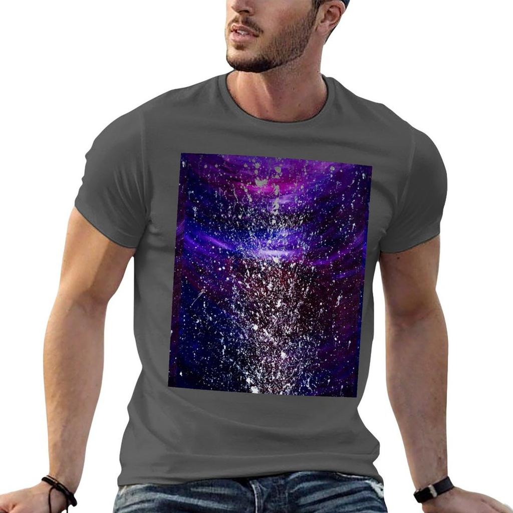 Space Explosion TShirt Basic Crew Neck Short Sleeve Top