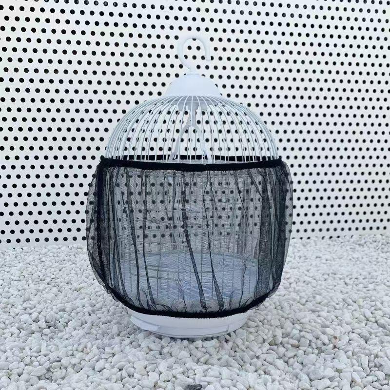 Universal Birdcage Mesh Cover - Anti-Splash Feather Guard for Parrots