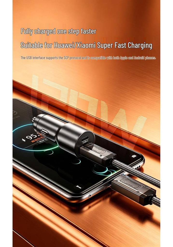 Dual-Port Fast Car Charger for Apple & Huawei Devices