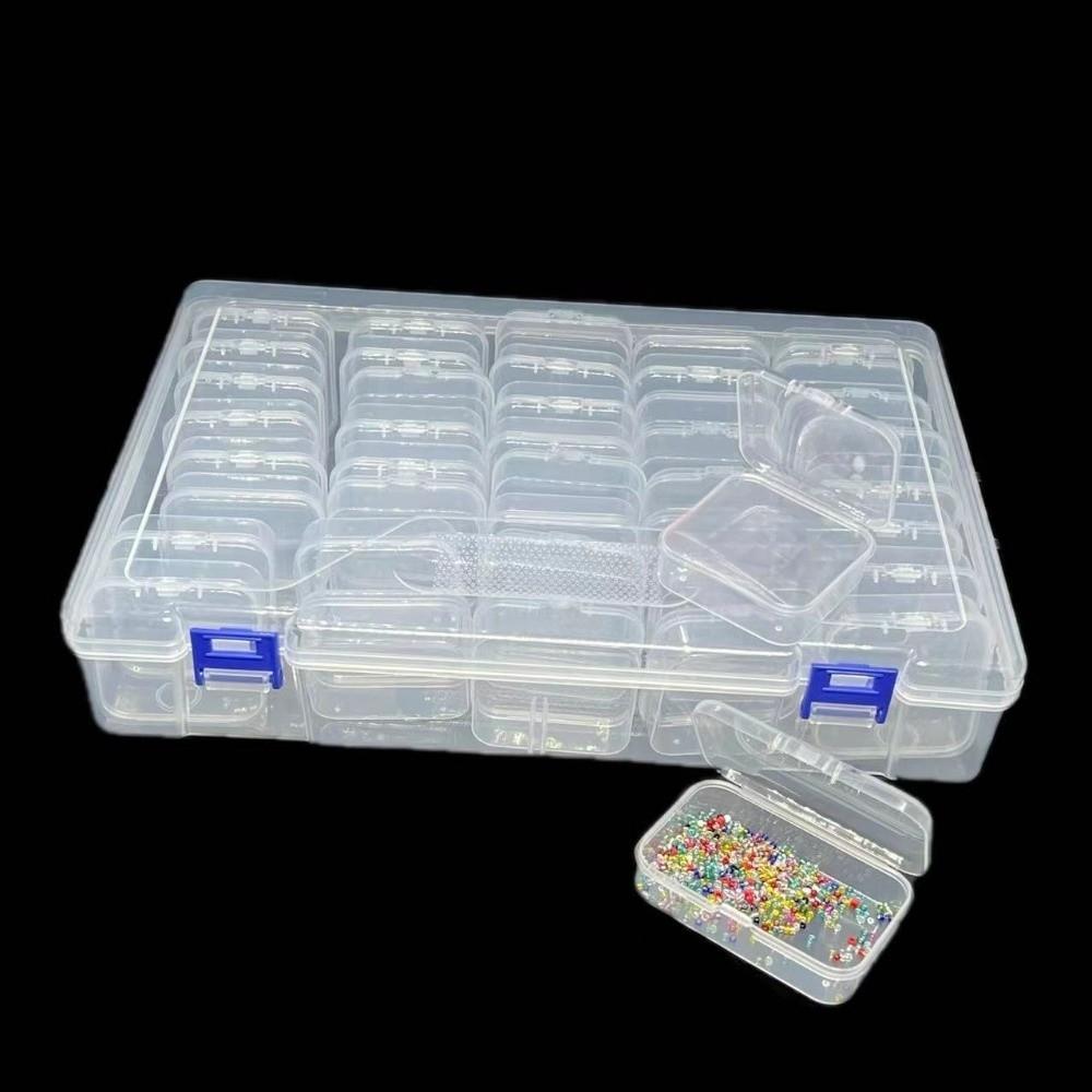 Plastic Jewelry Beads Storage Case 45 Grids Pudding Bean Container  Craft Storage