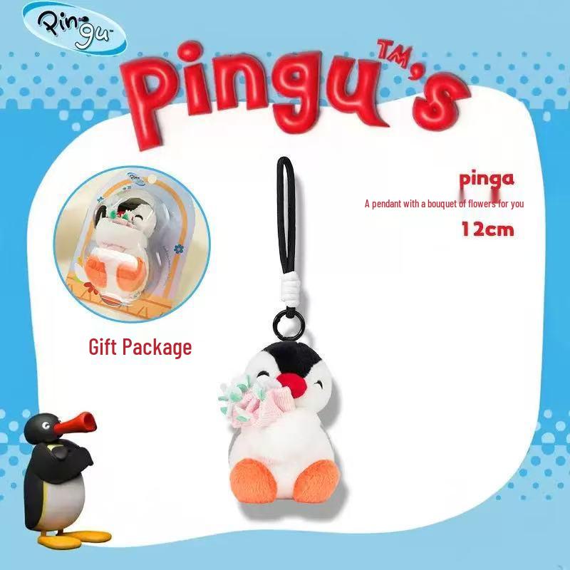 Portachiavi Peluche Pinguino Originale Bambola Ornamento per Zaini