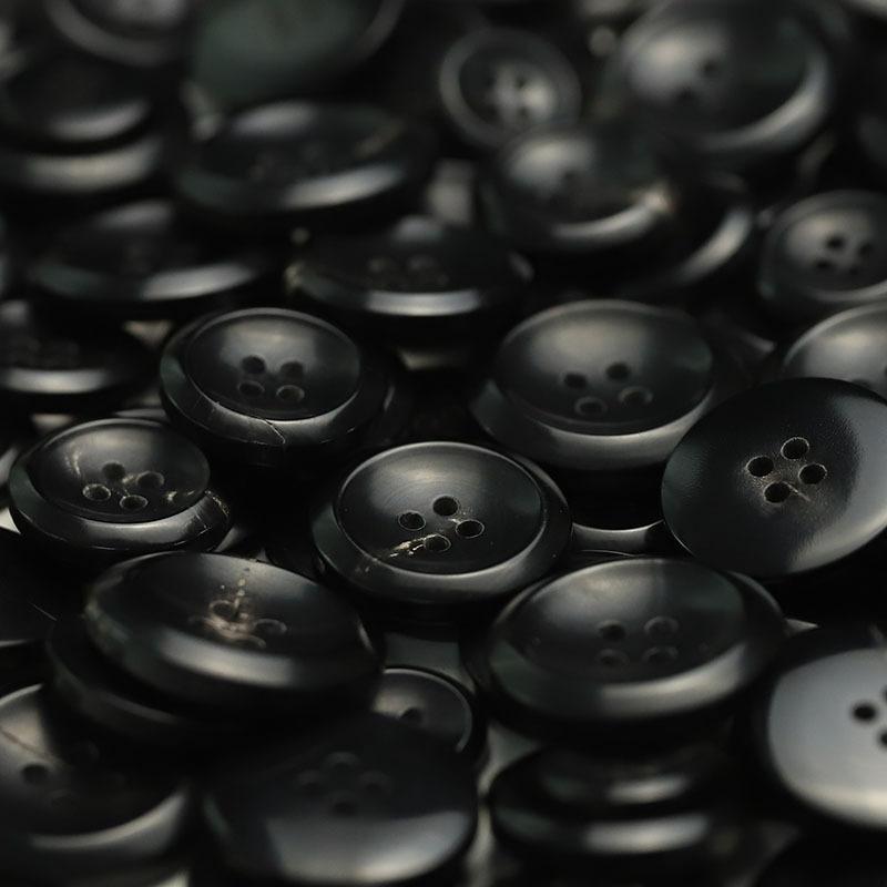 

Real Horn Four-Eye Button Blazer Men S And Women S Clothing Buttons High-Quality Coat Trench Coat Jewelry Accessories Buttons 1 #[15mm real horn chamfer black]