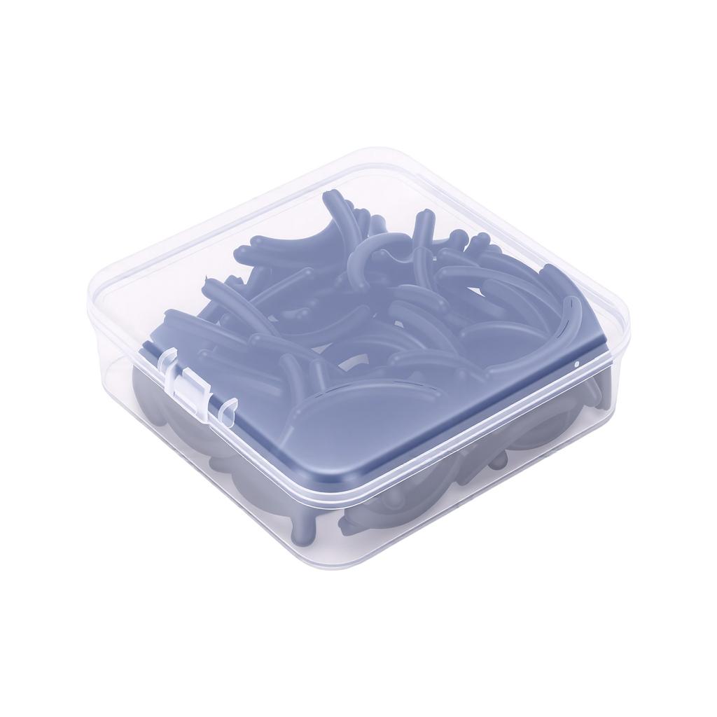80PCS Eyelash Curler Pads Silicone Eyelash Curler Replacement Refill Pads with Clear Storage Box Black