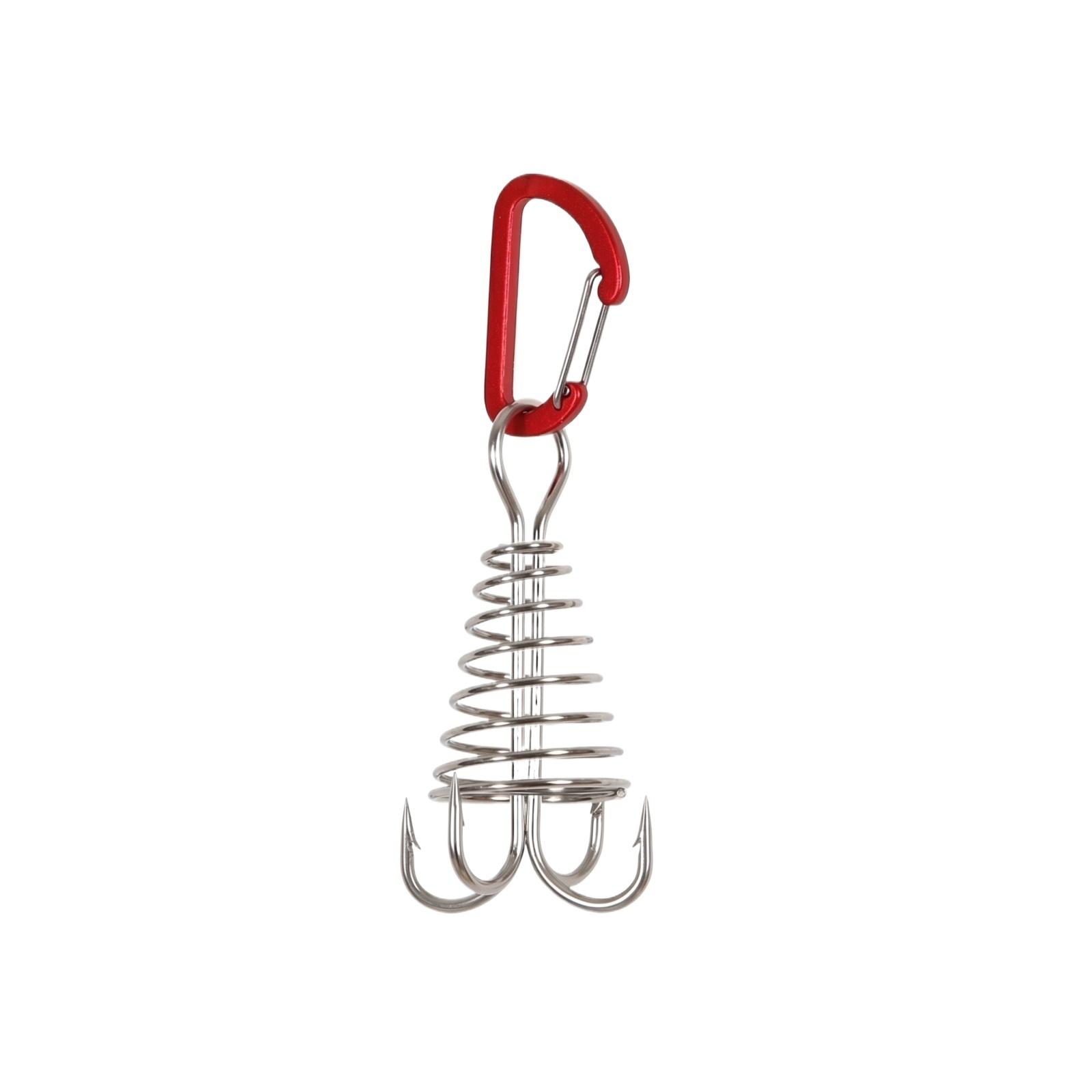

Fishing Tent Stake Spiral Hook with Carabiner Clip Durable Metal Octopus Clamp for Outdoor Camping and Tent Securing one size