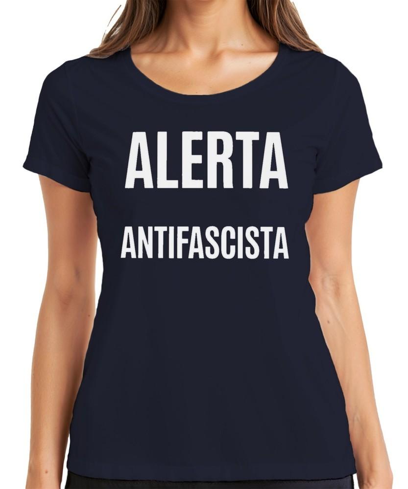 Alerta Antifascista Protest Aktivist Linke Politik Geschenk Retro Daunisex TShirt S
