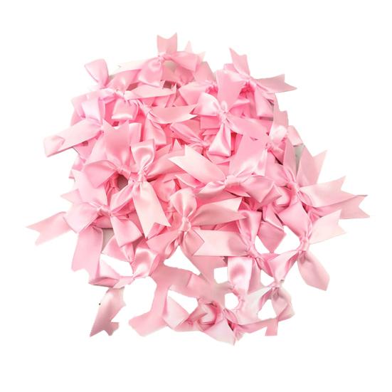 

50 шт. бантов из атласной ленты 3,3 дюйма банты для поделок для упаковки подарков свадебного декора шитья скрапбукинга своими руками поделки аксессуары для волос розовый