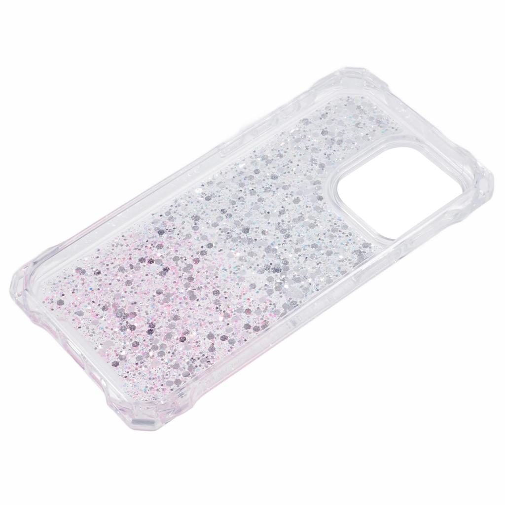 For iPhone 13 Pro Max Dual-Color Gradient Phone Case Anti-drop TPU+Acrylic Shell with Strap