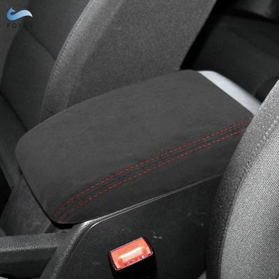 Accesorios Interiores de Coche Cubierta de la Caja Reposabrazos de la Consola Central Ribete de Cuero de Ante Para VW Golf 6 MK6 2010 2011 2012