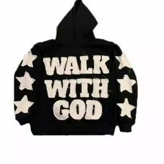 Unisex Y2K Hoodie mit großem Buchstaben-Appliké - Europäischer & Amerikanischer Hip-Hop-Stil