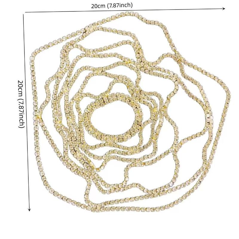 1 Pieza Cadena para la Cabeza de Boda Joyería Malla Hueca Tocado para Mujeres Diadema de Lujo Gorro Sombrero Accesorios para el Cabello