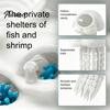 Stress Relief Cave for Aquatic Pets Aquarium Floating Jellyfish Hide, 3D Printed Fish Tank Hidden Shelter Small Hideout, Decorative Pleco Shrimp Betta