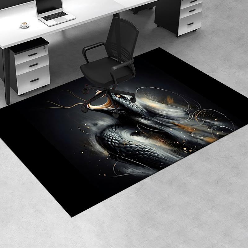 Snake Office Carpet Chair Mat: Large Size, Non Slip Desk Pad for Home Decor, Sofa Rug, Office Use, Gift Suitable for Bedroom, Living Room, Any Room