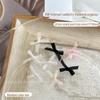 Silk Organza Bow Nail Accessories with Lace Ribbon and Diamond Embellishments
