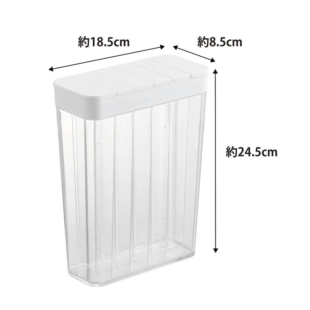 Yamazaki Jitsugyo 1 Tasse Sortierkühlschrank Reisflasche Weißer Turm Messreis Stocker Schiebetyp 3760 Ca. B18,5 x T8,5 x H24,5 cm