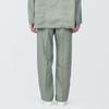 MUJI Men's Hemp Blend Tuck Straight Pants, Light Green, Size M, AE0X2A4S