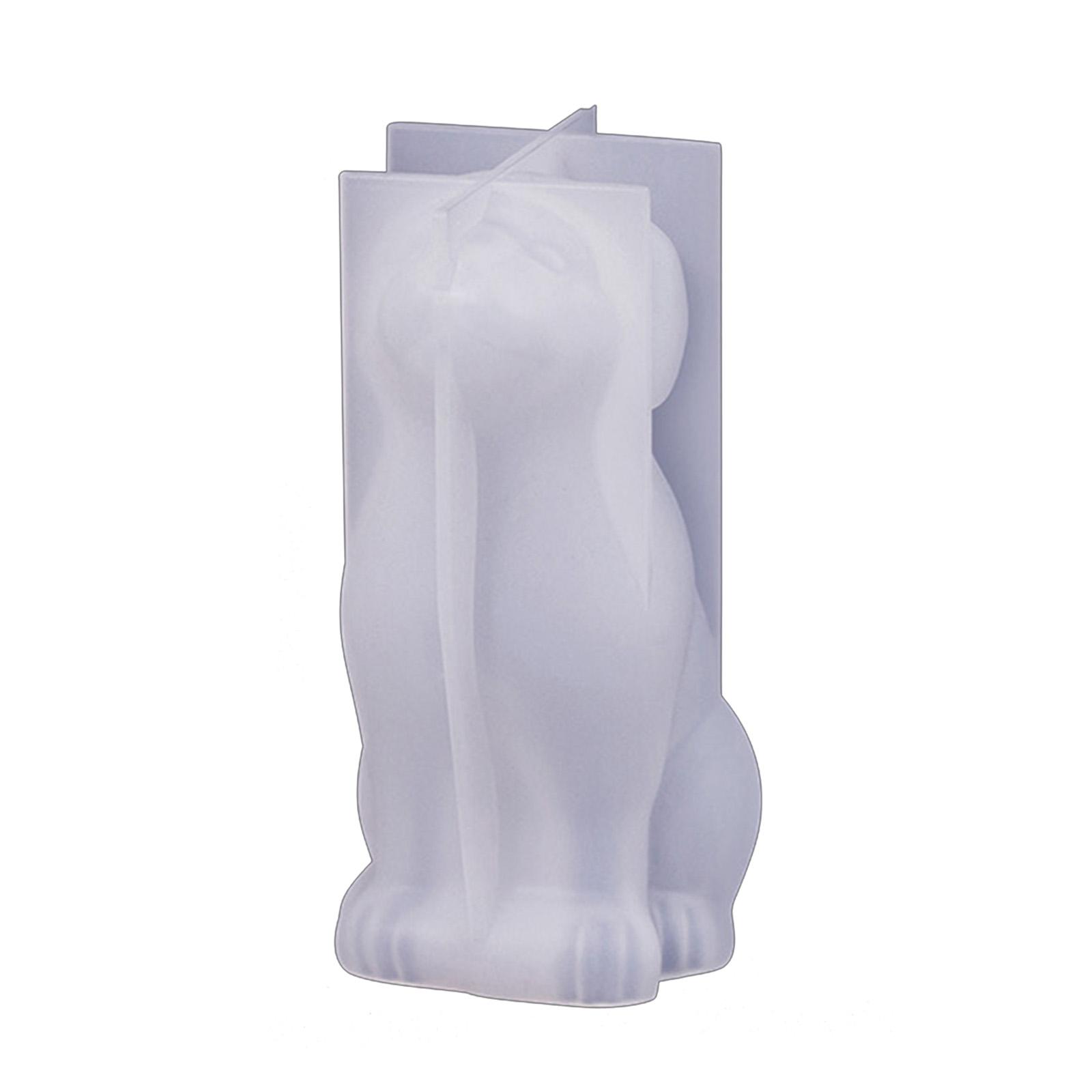 

Форма для свечей в виде кошки, собаки, кролика, для изготовления гипсовых украшений для свечей, домашнего декора, 3D-свечи в виде животных, силиконовая форма 3