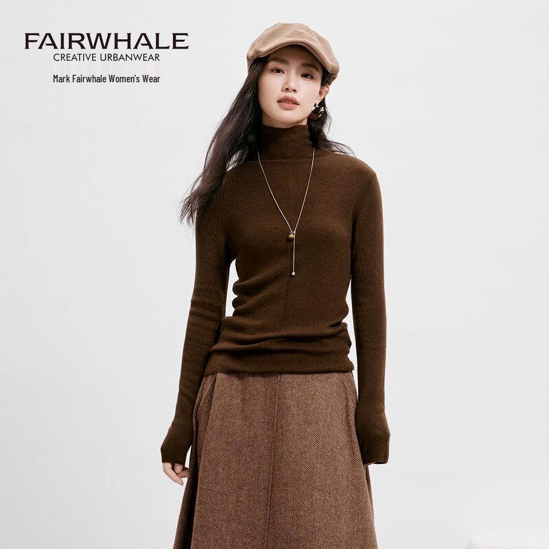 Mark Fairwhale Women's 100% Merino Wool Turtleneck Sweater