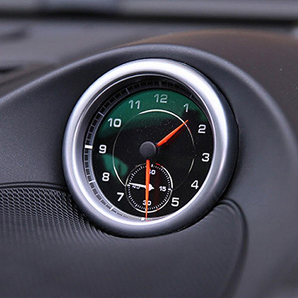Aluminium Alloy Car Clock Decoration Ring Stopwatch Compass Stopwatch Sticker Trim For Porsche Cayenne Macan Panamera 911 718