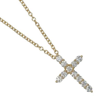 TIFFANY&Co. Collana a Croce XS Oro Giallo K18/Diamante 2,22g Donna Usato