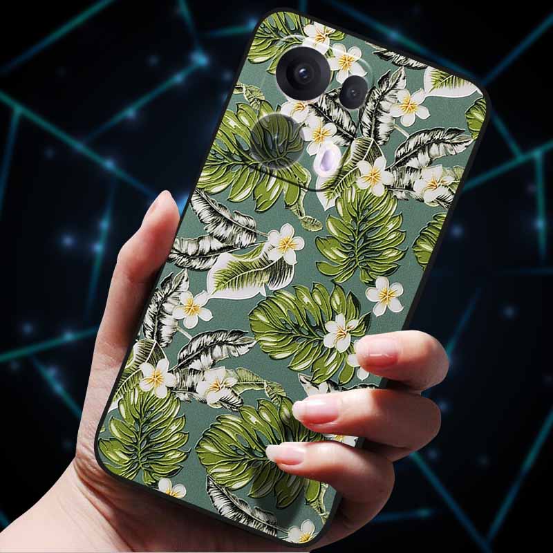3D Flowers Emboss Fundas For OPPO Reno 13 Reno13 Pro 13F 5G Case Soft Silicone Phone Case for OPPO Reno13 Pro Back Cover Coque