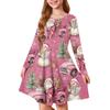 Girls' Princess Dress - Long Sleeve A-Line T-Shirt Dress Christmas Day