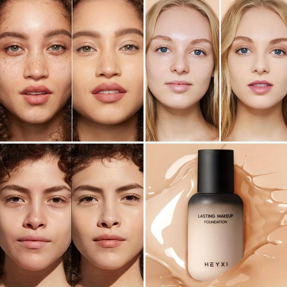 Long-Lasting Full Coverage Liquid Foundation, Oil-Free & Sweat-Resistant, 24H Wear, Natural Matte Finish Waterproof & Sweatproof Foundation BB Cream