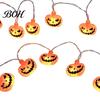 Portable Halloween Props String Lights, 10/20 LED Spooky Pumpkin Ghost Fairy Light, Battery Easy Install Hanging Lights Operated for Indoor