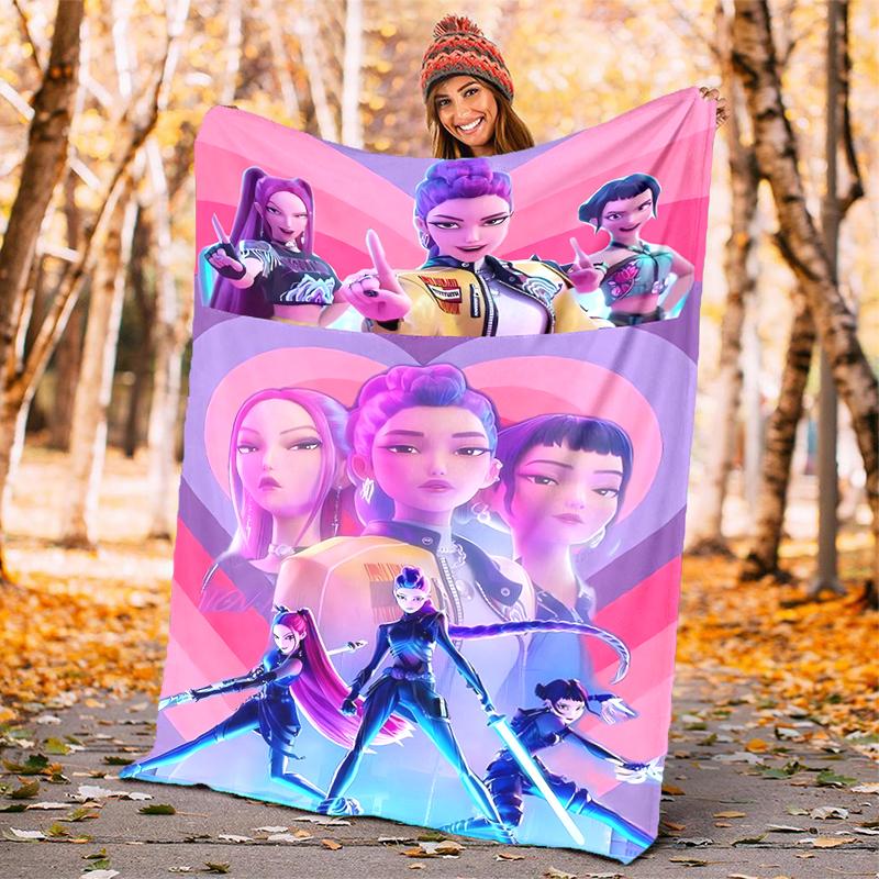 1pc K-Pop Concept Art Poster Blanket, Al Season Lightweigh Poster Blanket Home Office Outdoor Nap Multifunc Poster Blanketional Blanket