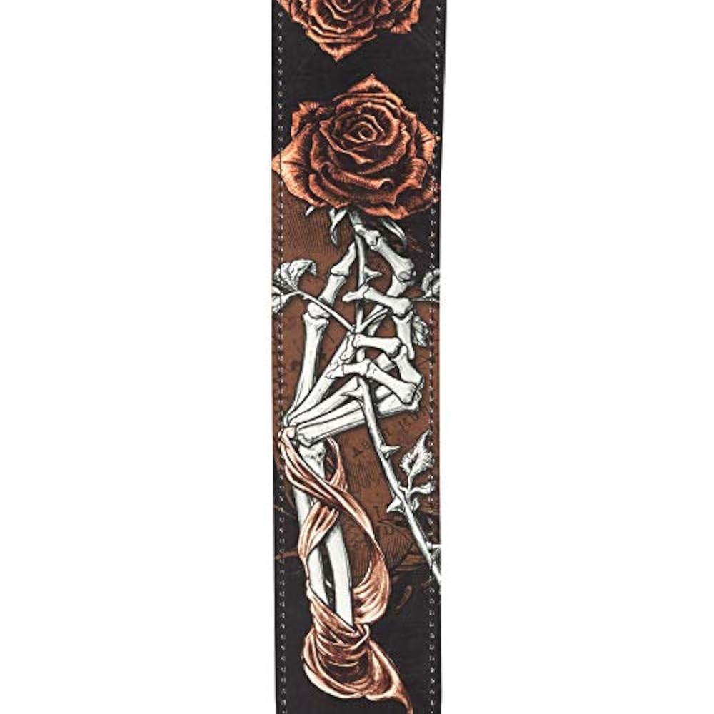 D'Addario Daddario Guitar Strap Alchemy Gothic Leather Strap 25LAL05 Cryptorosa [Domestic Genuine]