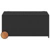 Boîte de rangement de jardin et roues noir 190L résine tressée