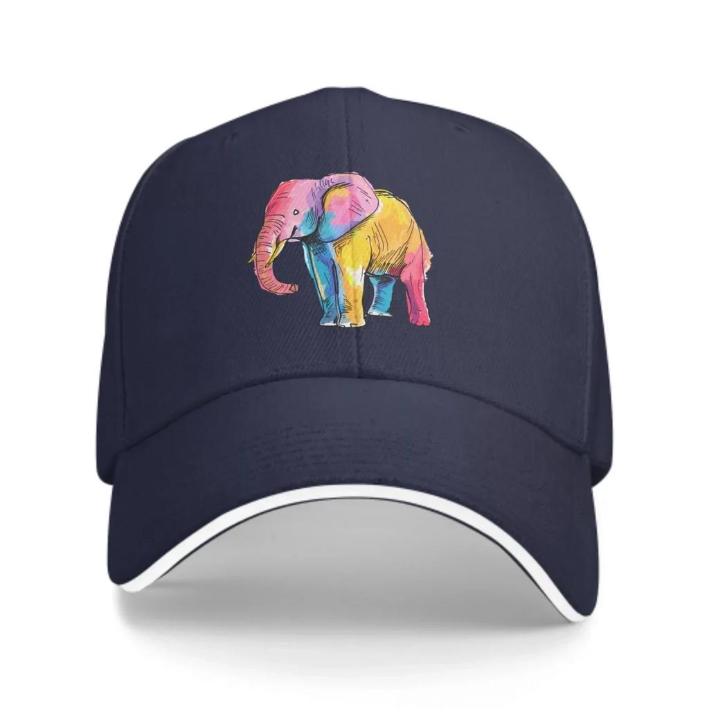 Colorful Elephant Baseball Caps Fashion Casquette for Unisex Women Adjustable Casual Trucker Hats for Sports Outdoor Activities