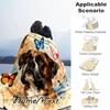 1PC Custom Name Butterfly Boxer Dog Art flannel blanket versatile,all-season throw suitable for the living room,bedroom,camping,travel,and gift