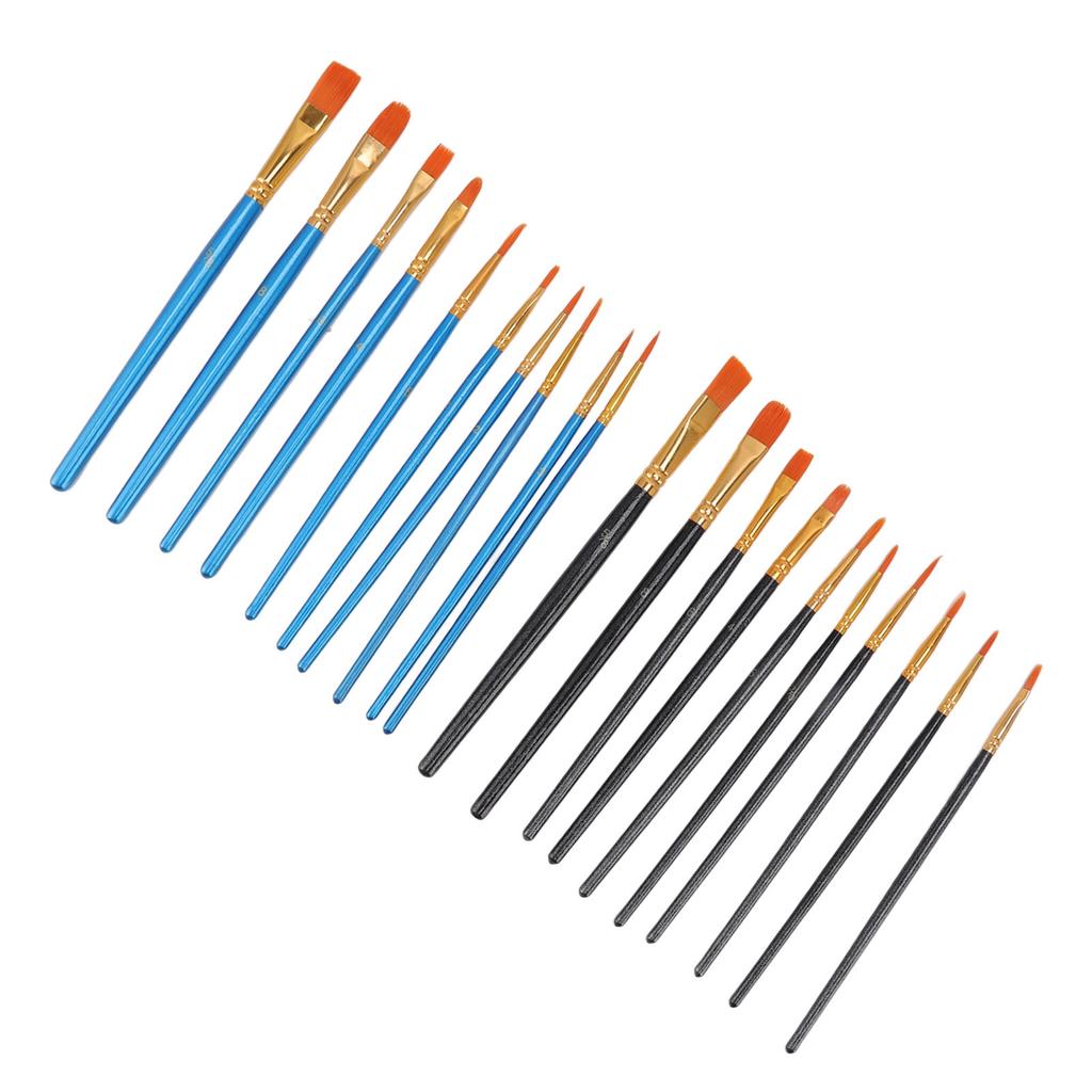 20 Pcs Watercolor Brushes Elastic Nylon Brush Head 10 Different Sizes Watercolor Brushes Set for Artist Beginners