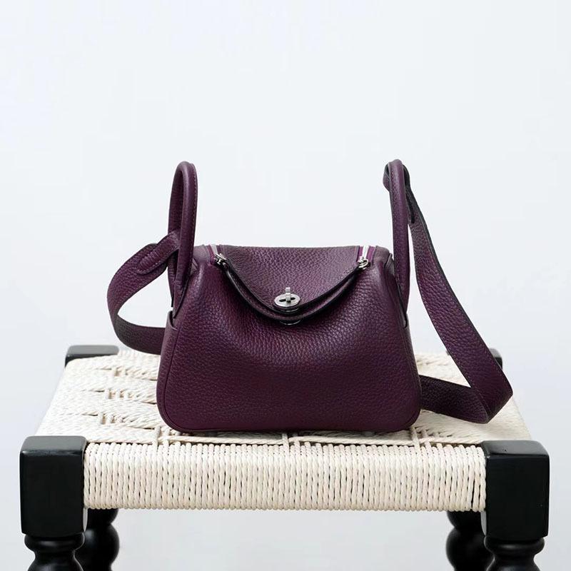 High End Mini Lindi 19 Handmade Wax Thread TC Top Layer Cowhide Fashionable And Versatile Commuting Carrying Crossbody Bag