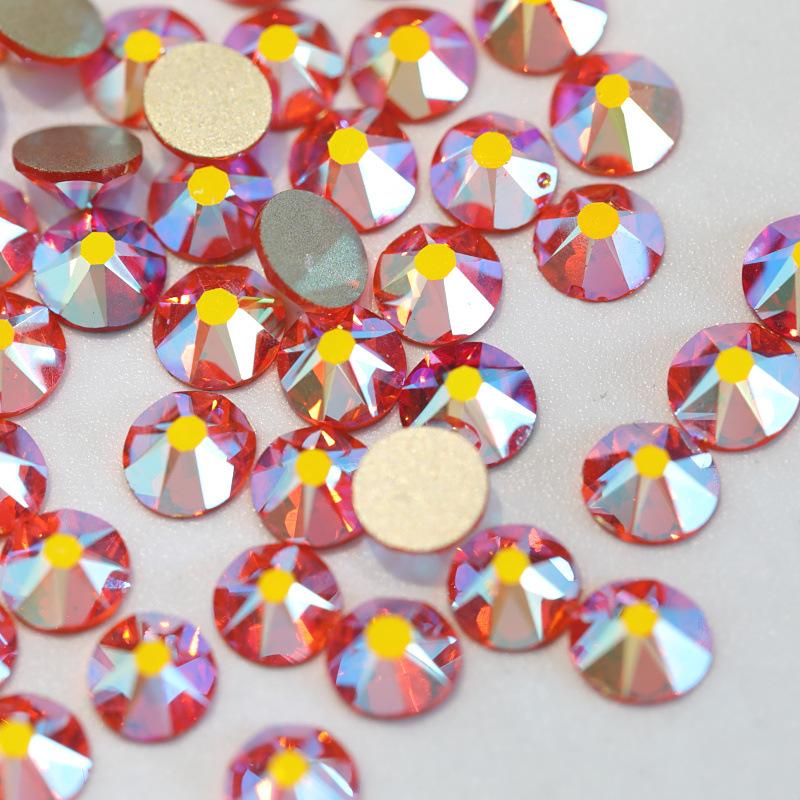 16 Cut Sides Eight Big And Eight Small Imitation Austrian Flat Bottom Drill Nail Drill Ab Color Diy Mobile Phone Case Glass Accessories Rhinestone