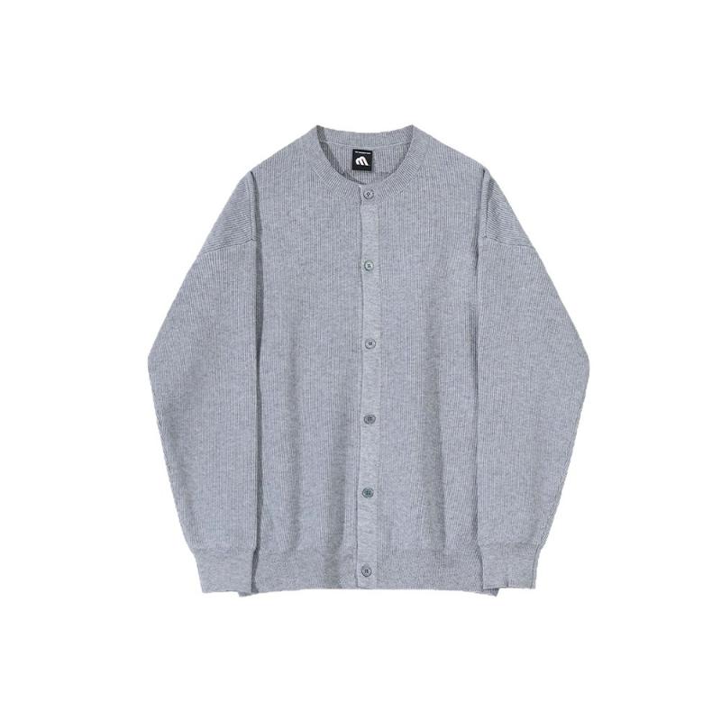 Knitted Cardigan Long Sleeve T Shirt Mens Spring Autumn Winter Korean Style Trendy High Grade Sweater Loose Casual Coat
