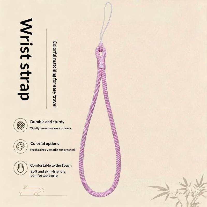 Mobile Phone Lanyard Short Wrist Rope Reinforced Color Matching Hand-Woven Pendant Female Male Accessories Anti-Loss Lanyard.