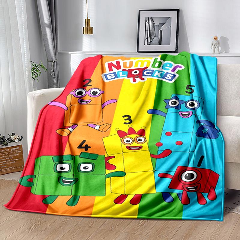 1pc Blanket Numberblocks7 Print Design, Lightweight Blanket for Sofa, Bed- Soft &Warm, Gift for All Seasons like Christmas, Halloween