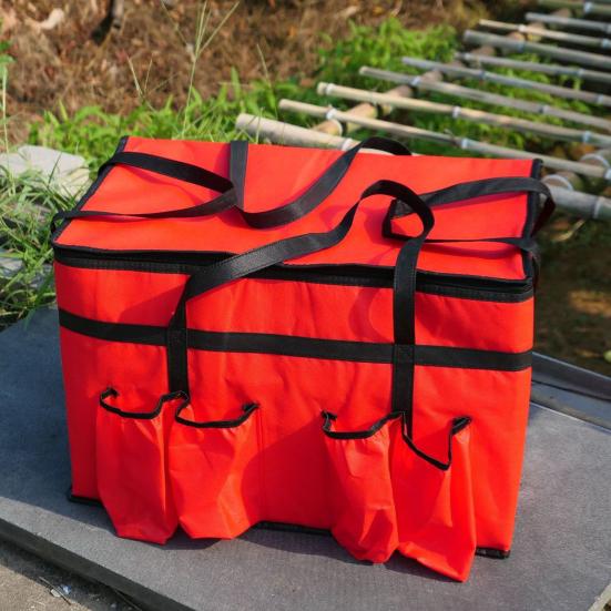 Insulated Lunch Bag with with Drink Carrier Food Delivery Bag Insulated Grocery Bags Food Carrier Catering Bag Cooler Bags