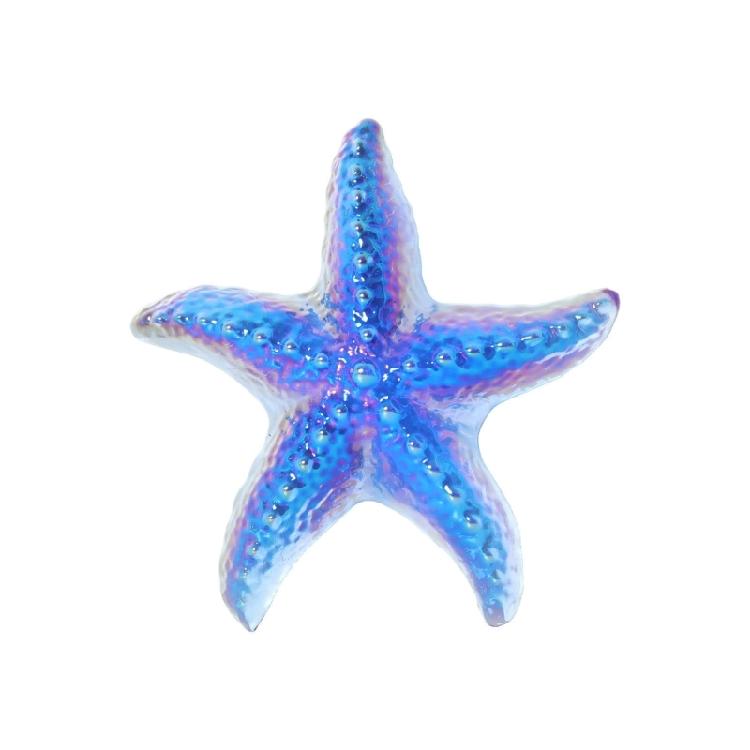 

Crystal Starfishs Figurines Handmade Glass Sea Animal Figurines Mini Starfishs Collectible Ornament for Beach Decors синій