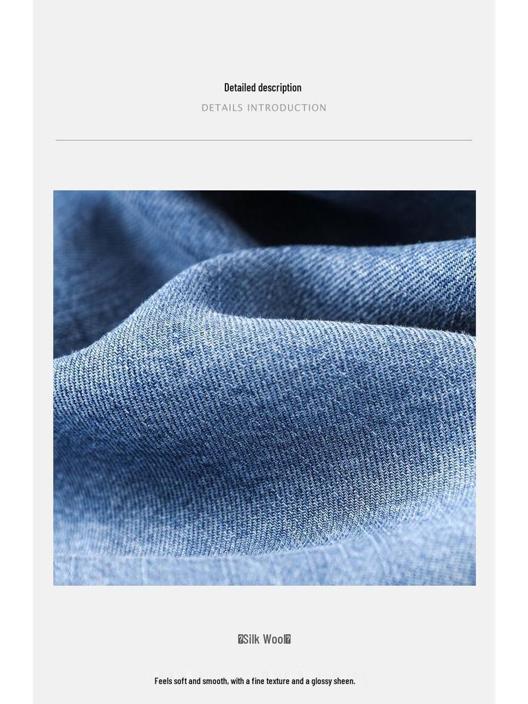 Spring/Summer Elegant Chinese Tencel Denim Shirt for Women