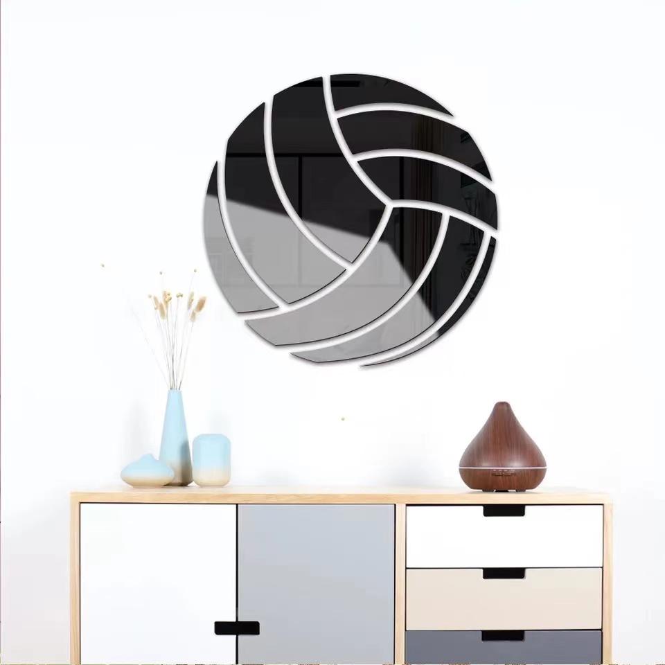 Sports Theme Acrylic Mirror Wall Sticker Basketball Football Soccer Decal Kids Boys Room Home Waterproof Mural