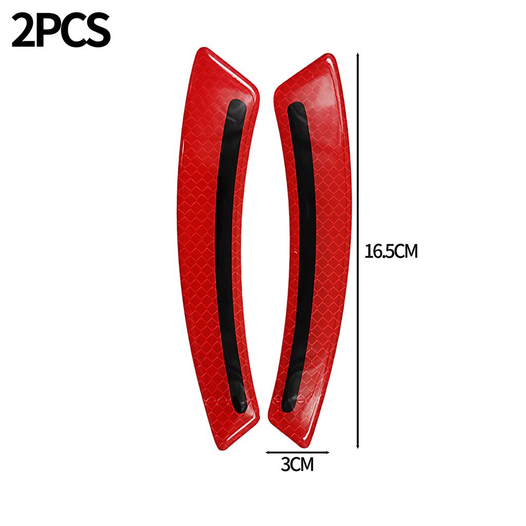 2PCS Reflective Safety Warning Stickers - Car Anti-Collision Strip & Forklift Protective Decorative Decals