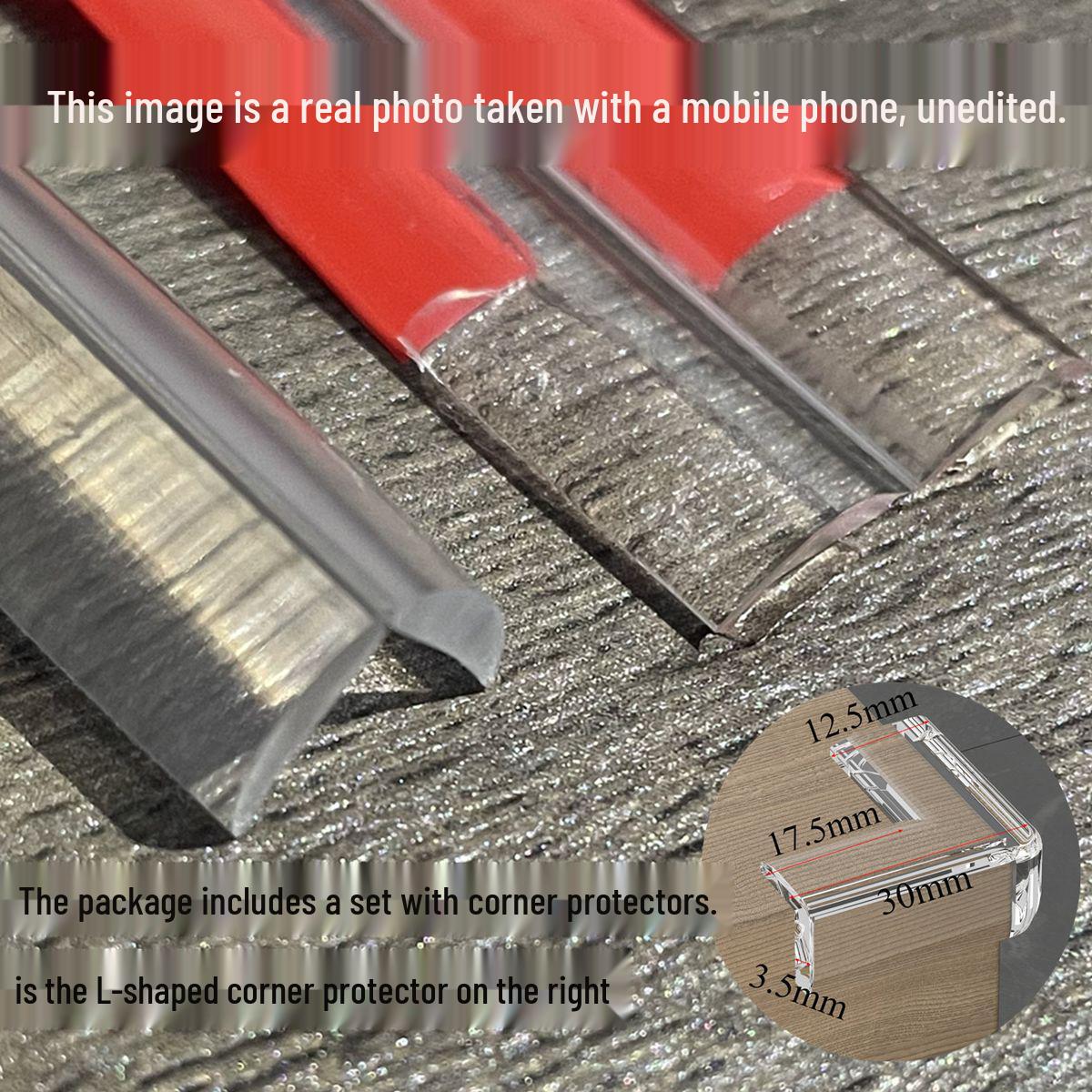 

Clear Corner Protector: Anti-Collision Strip for Wood and Glass Furniture, No Adhesive Needed 1m