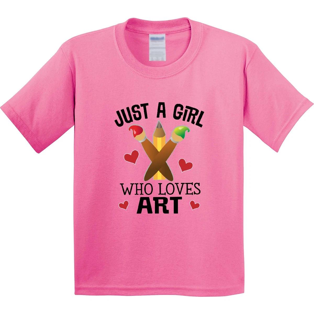 Inktastic Artist Just A Girl Who Loves Art Youth T-Shirt Future Painter Painting 110