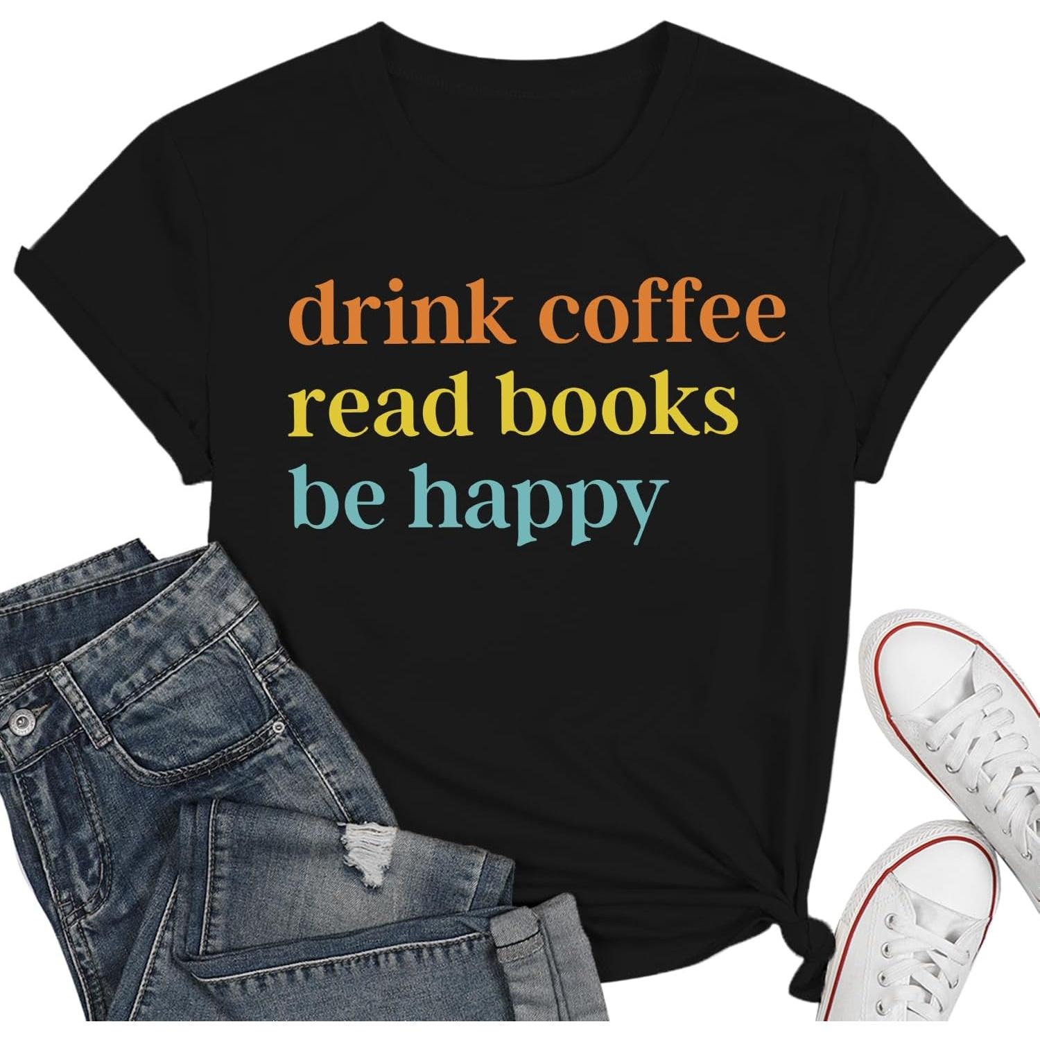 

Футболка для женщин Read Shirt , футболки для любителей книг, женские топы с коротким рукавом для чтения, учителей S чёрный