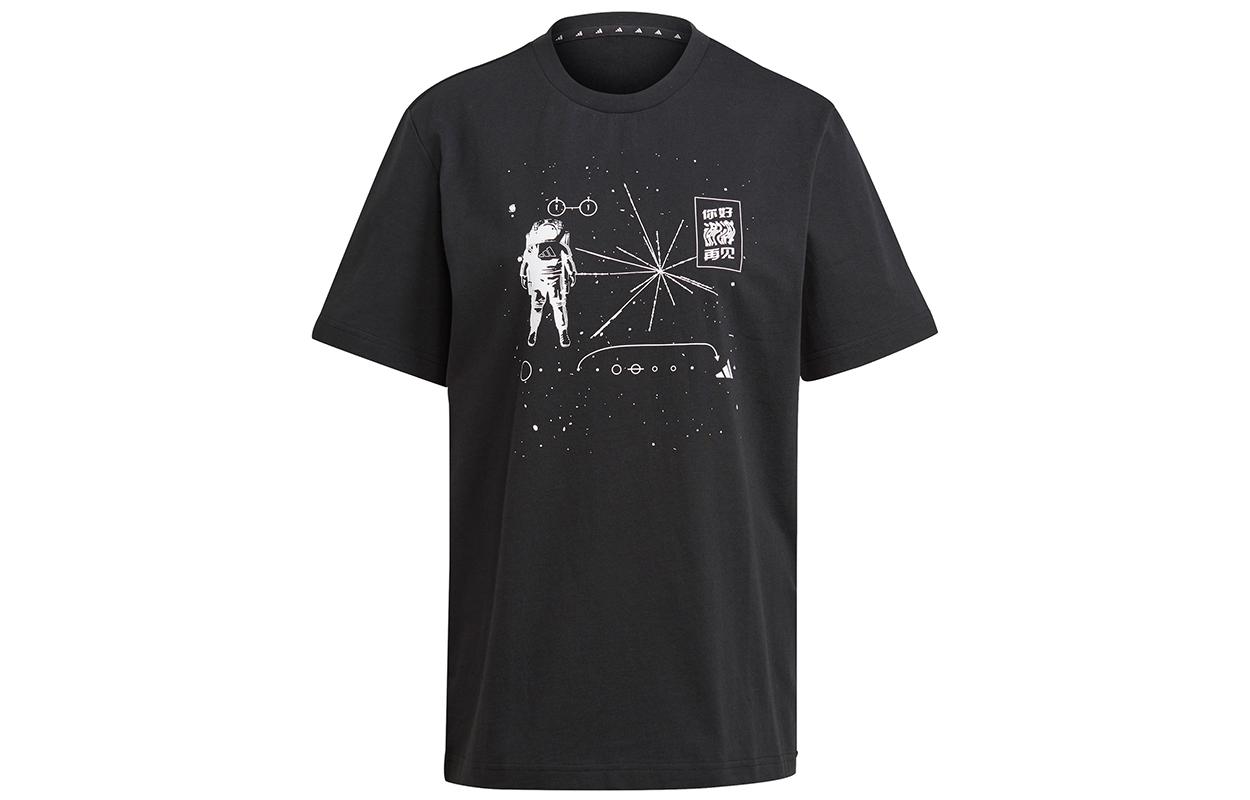 

Adidas T Shirts Men s Black Crew Neck Moderate Straight Fit GU1752 M