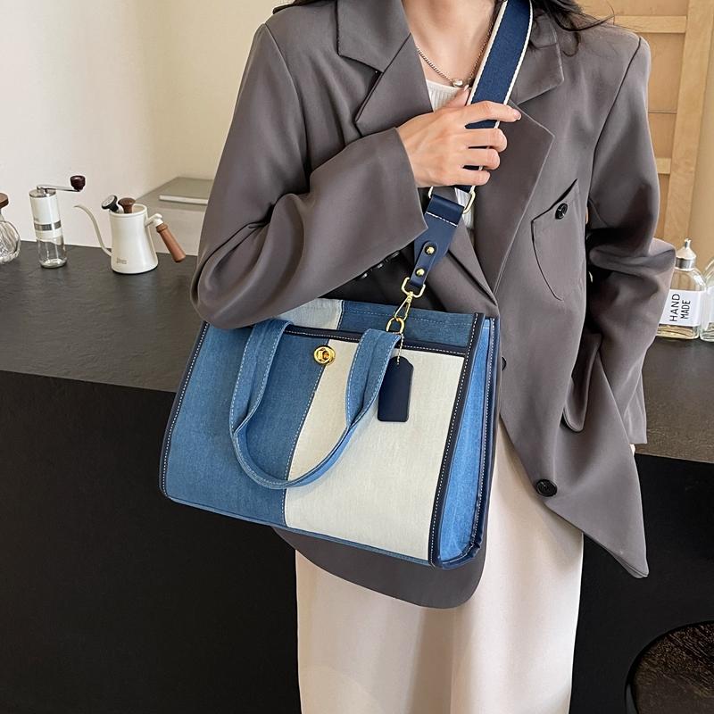 Women's denim crossbody bags  large capacity women's bags  large shoulder bag  designer